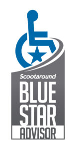 Scootaround Blue Star Badge